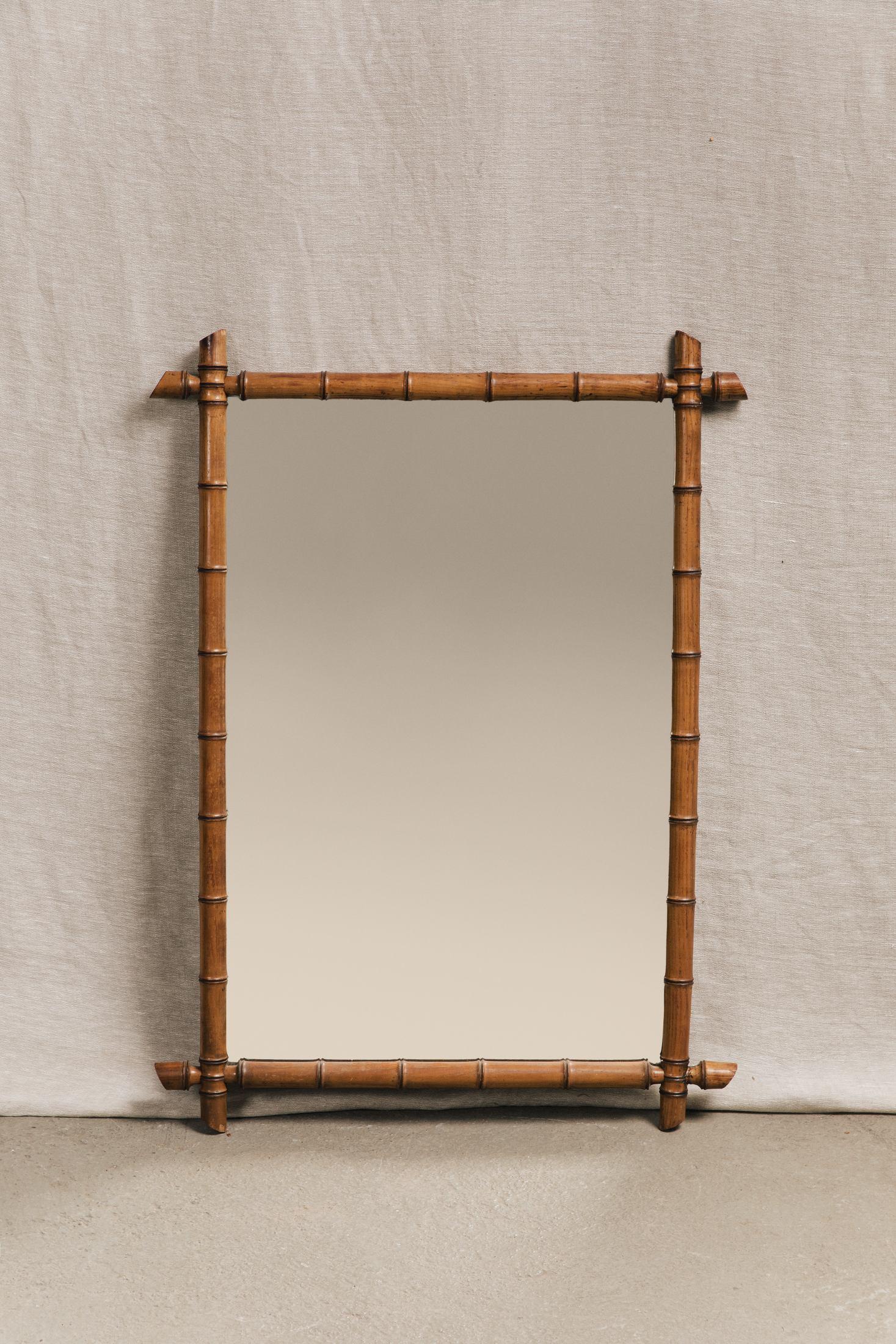 Specchio in faux bamboo SPE0689 1 Raw 