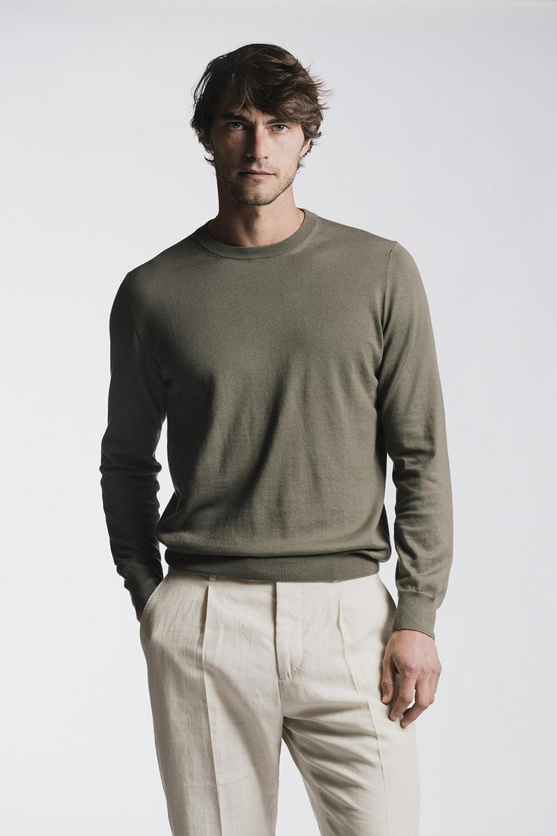 Girocollo Davis cotone e cashmere KNCRCWGRS6 071 Raw 