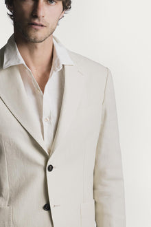 Giacca Windsor  raso di lino JKSBRLCRS6 1 Raw 