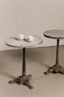 Gheridon da bistrot in ghisa e pietra<BR/> GAR1211 1 Raw 