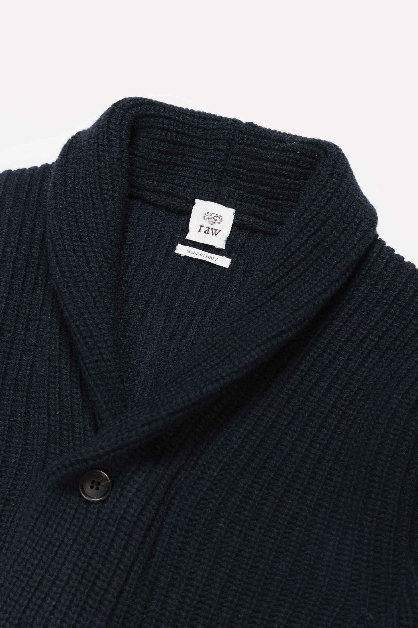 CARDIGAN MARINE LANA & CASHMERE<BR/> KNCAWCBLF5 780 Raw 