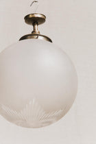 Sospensione globo in vetro molato<BR/> ILL0312 1 Raw 