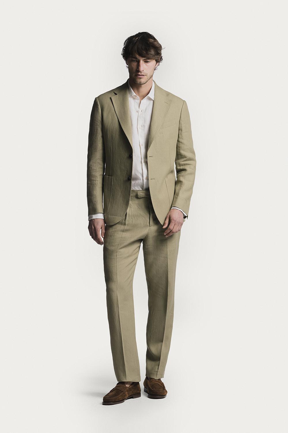 Pantalone Lawrence  raso di Lino TRPLRLKHS6 72 Raw 