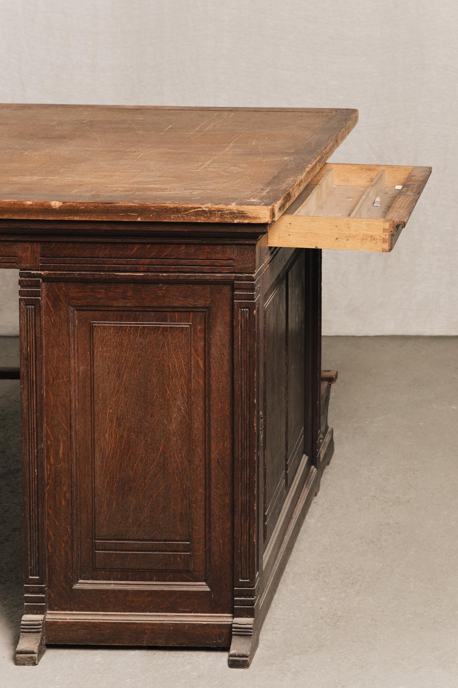 Scrivania da disegno in rovere<BR/> TAV0029 1 Raw 