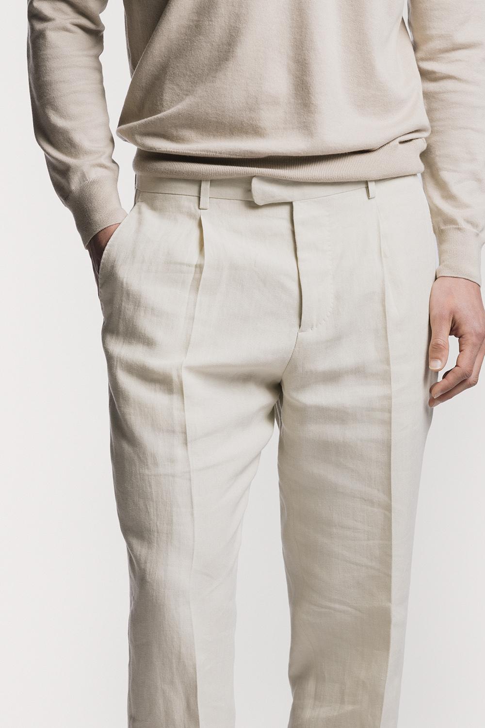 Pantalone Lawrence  raso di Lino TRPLRLCRS6 02 Raw 