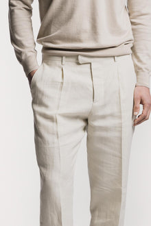 Pantalone Lawrence  raso di Lino TRPLRLCRS6 02 Raw 