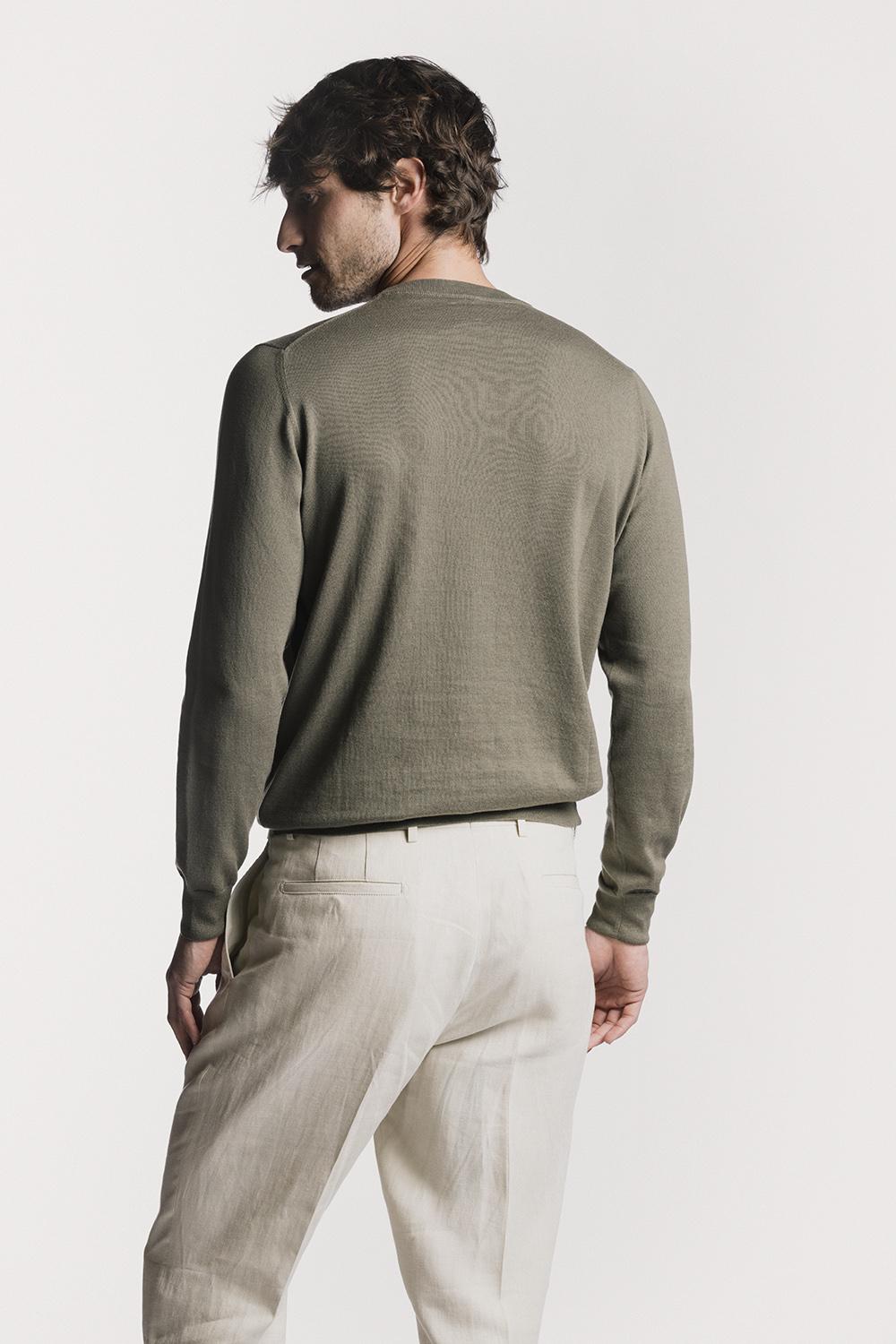 Girocollo Davis cotone e cashmere KNCRCWGRS6 071 Raw 