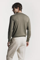 Girocollo Davis cotone e cashmere KNCRCWGRS6 071 Raw 
