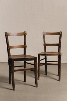 Coppia di sedie rustiche borchiate<BR/> SED0185 1 Raw 