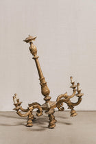 Lampadario in legno foglia oro stile Rococò<BR/> ILL0825 1 Raw 