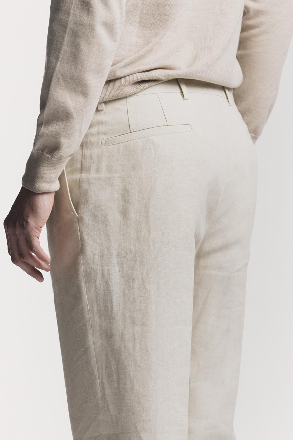 Pantalone Lawrence  raso di Lino TRPLRLCRS6 02 Raw 