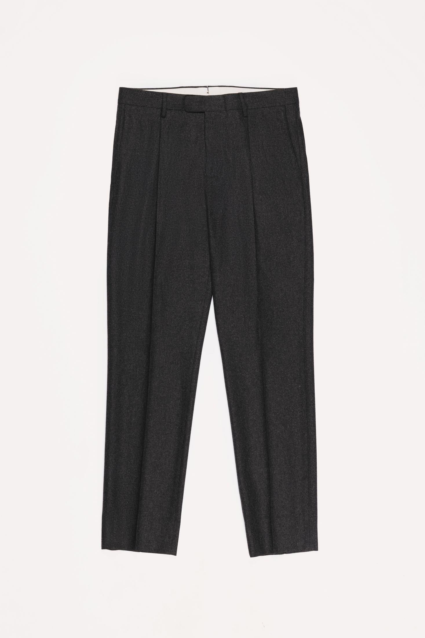 PANTALONE LAWRENCE FLANELLA DI LANA TRPLFLCHF5 880 Raw 
