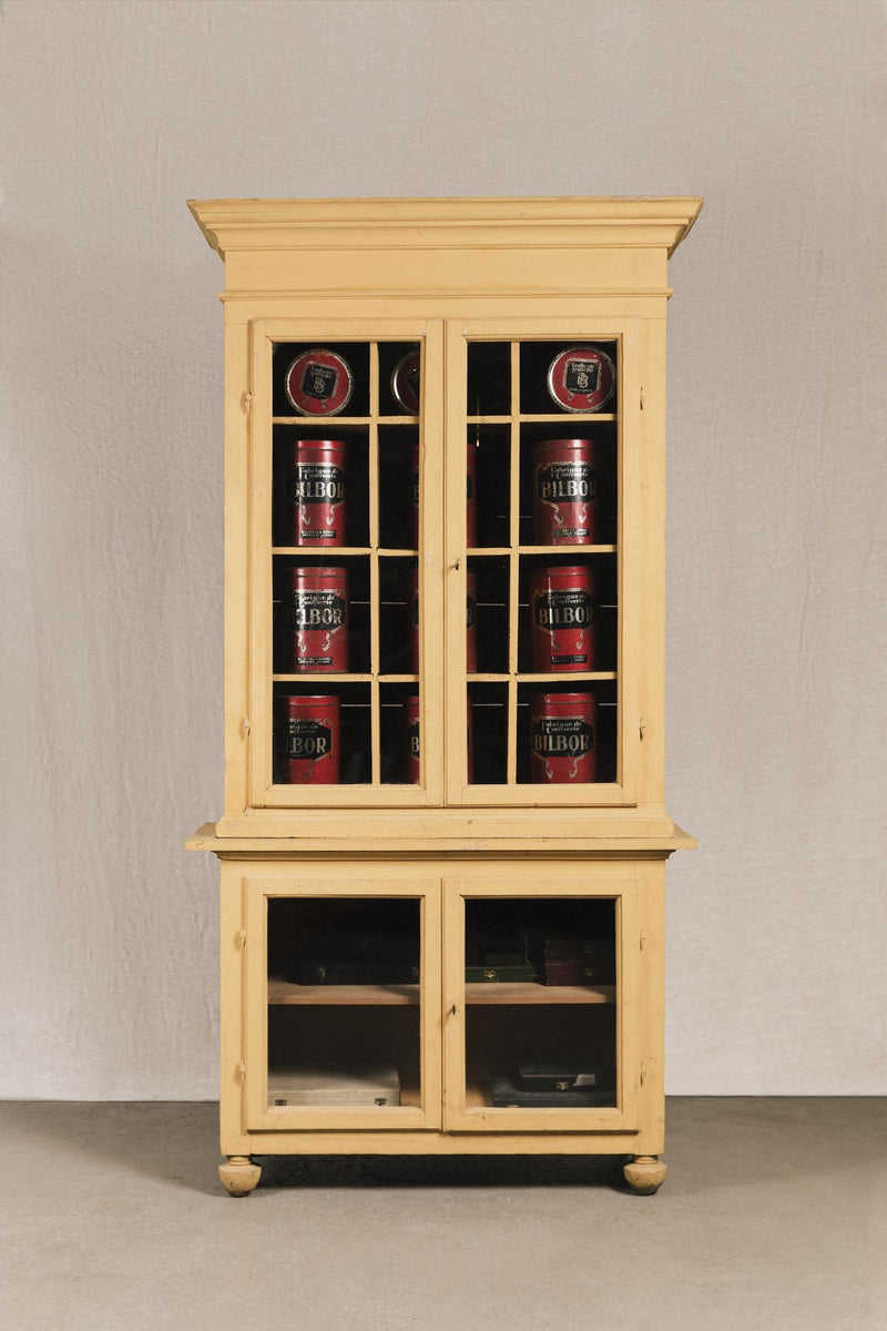 Credenza vetrina in legno verniciata<BR/> ARM0058 1 Raw 