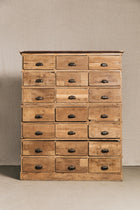 Cassettiera da incasso in legno dolce mordenzato, Francia, anni '30. NEG0852 1 Raw 