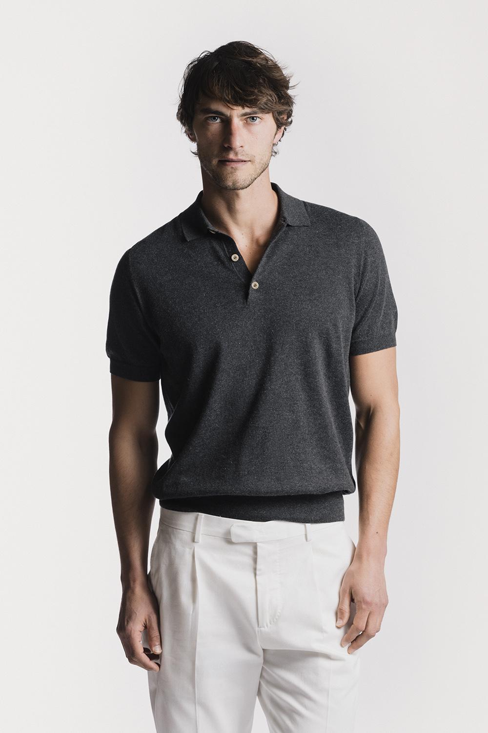 Polo Henley  cotone cashmere KNPSSCWCHS6 305 Raw 