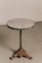 Gheridon da bistrot in ghisa e pietra<BR/> GAR0247 1 Raw 