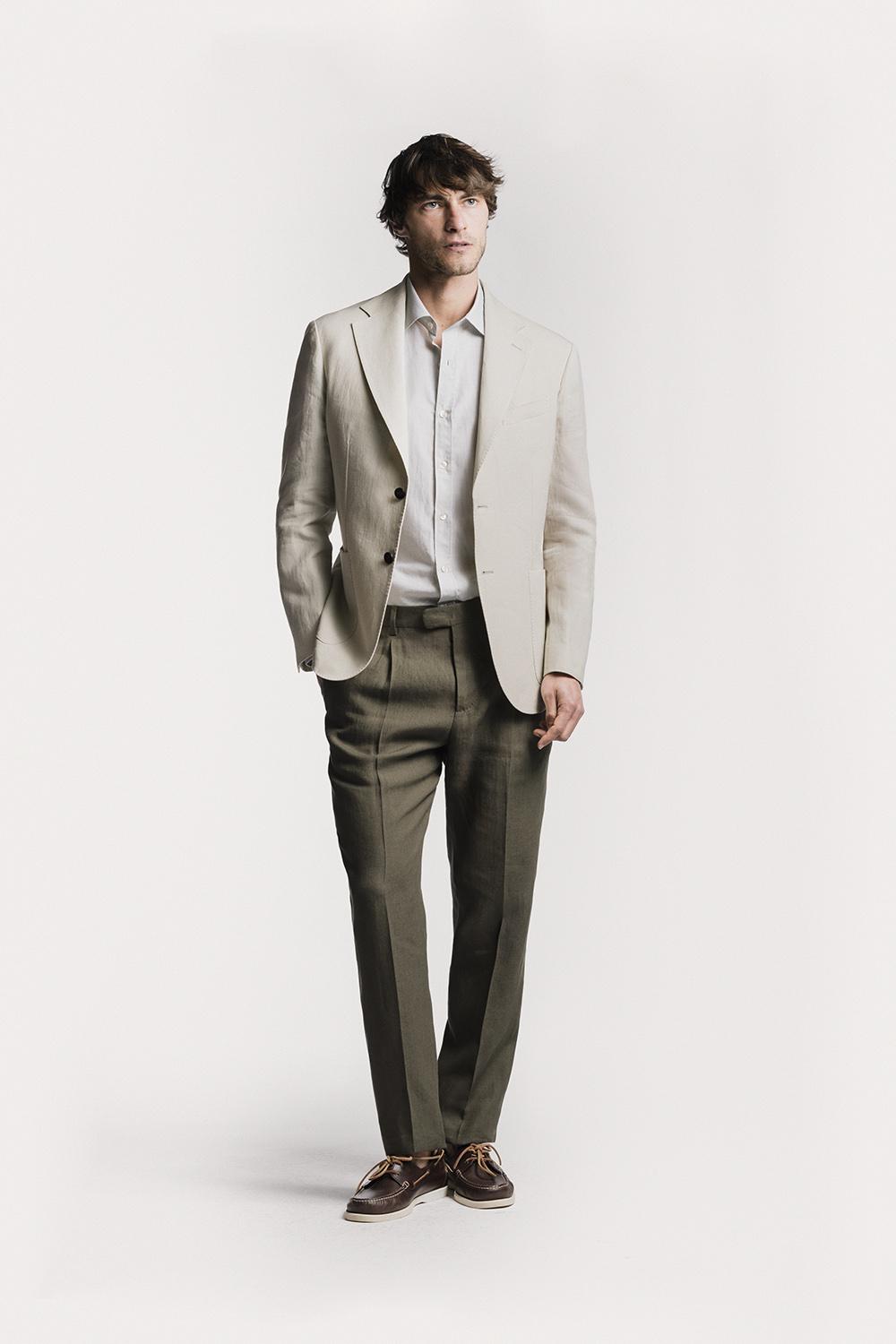 Giacca Windsor  raso di lino JKSBRLCRS6 1 Raw 