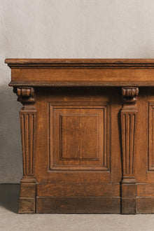 Bancone da negozio in rovere (Francia, inizi XX sec)<BR/> TAV0043 1 Raw 