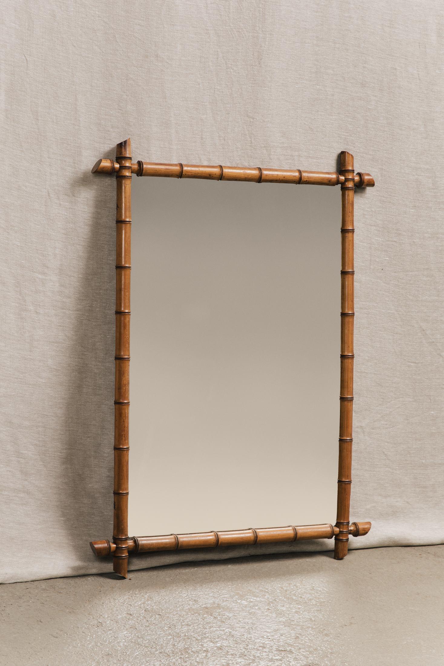 Specchio in faux bamboo SPE0689 1 Raw 