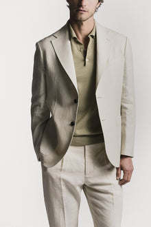 Giacca Windsor  raso di lino JKSBRLCRS6 1 Raw 