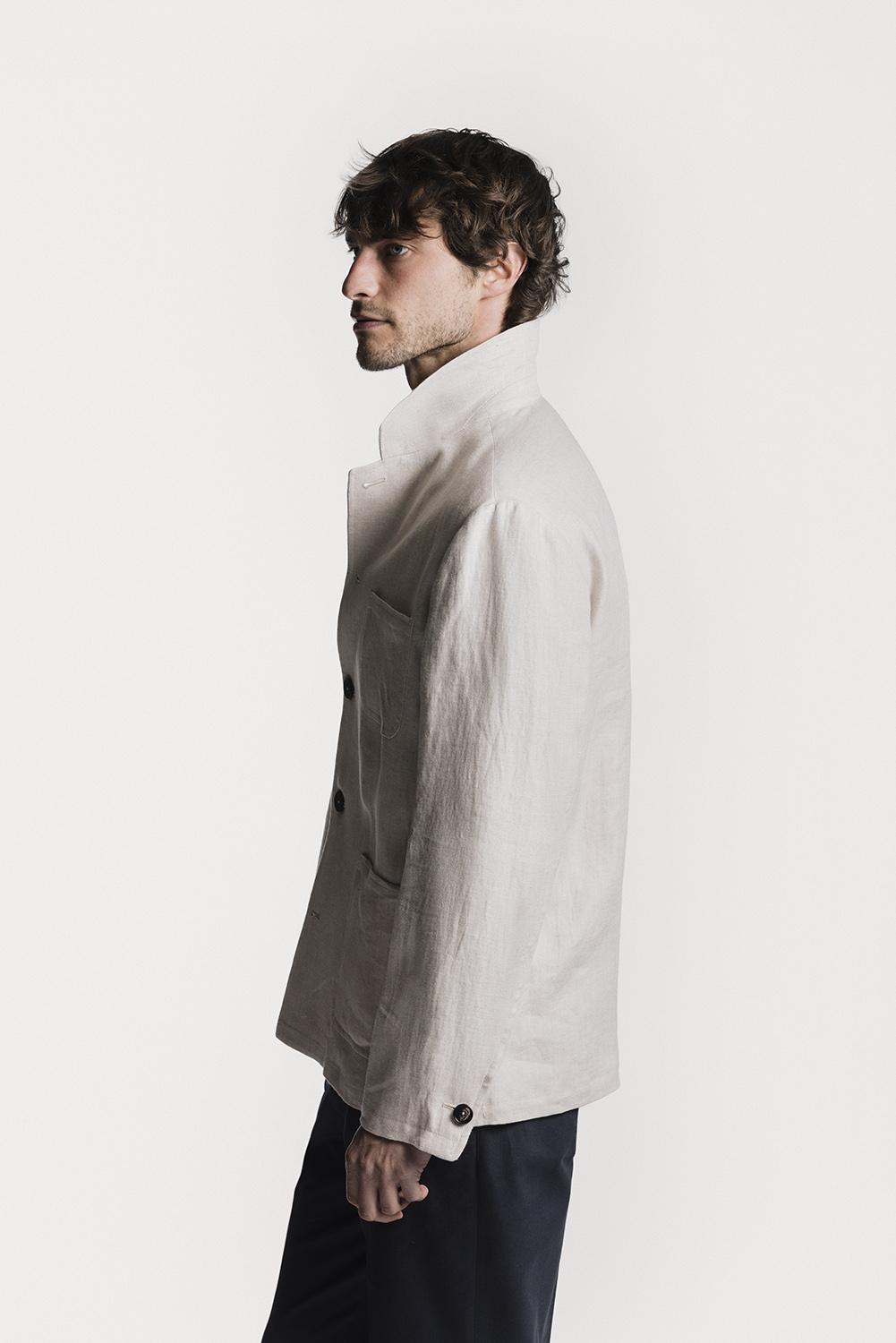 Giacca Painter  resca di lino JKPTLIHRCRS6 1 Raw 