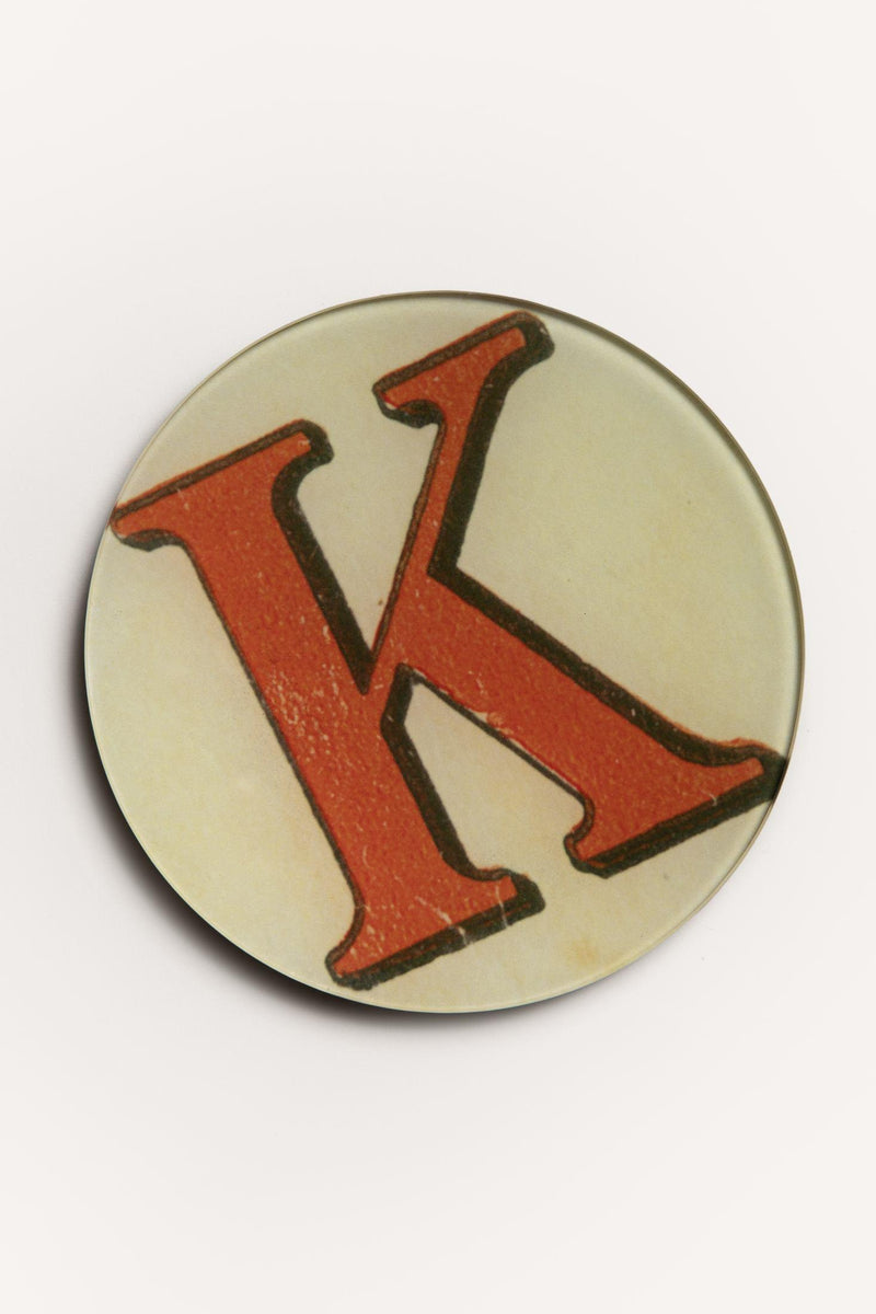 "K" <BR/>ROUND PLATE JDRPRLK 1 John Derian 