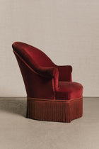 Poltroncina francese in velluto, SED0137 1 Raw 