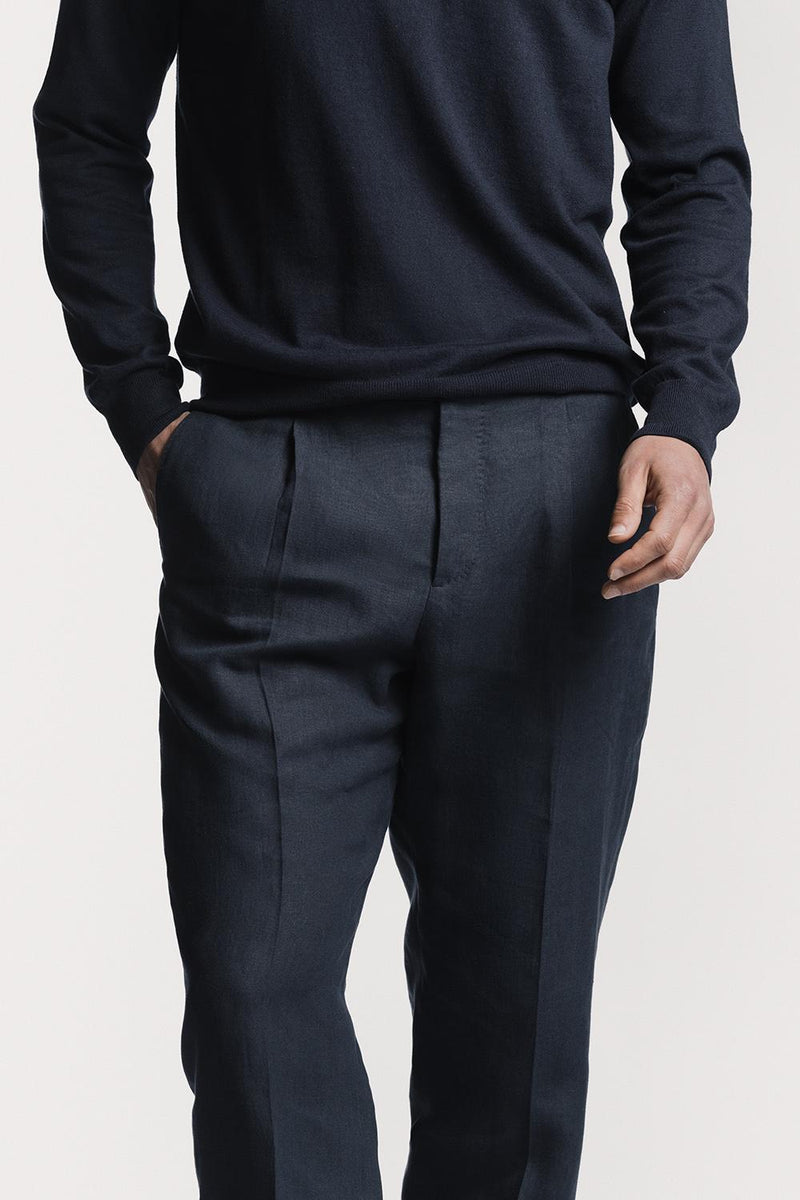 Pantalone Lawrence raso di Lino TRPLRLBLS6 69 Raw 