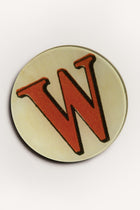 "W" <BR/>ROUND PLATE JDRPRLW 1 John Derian 