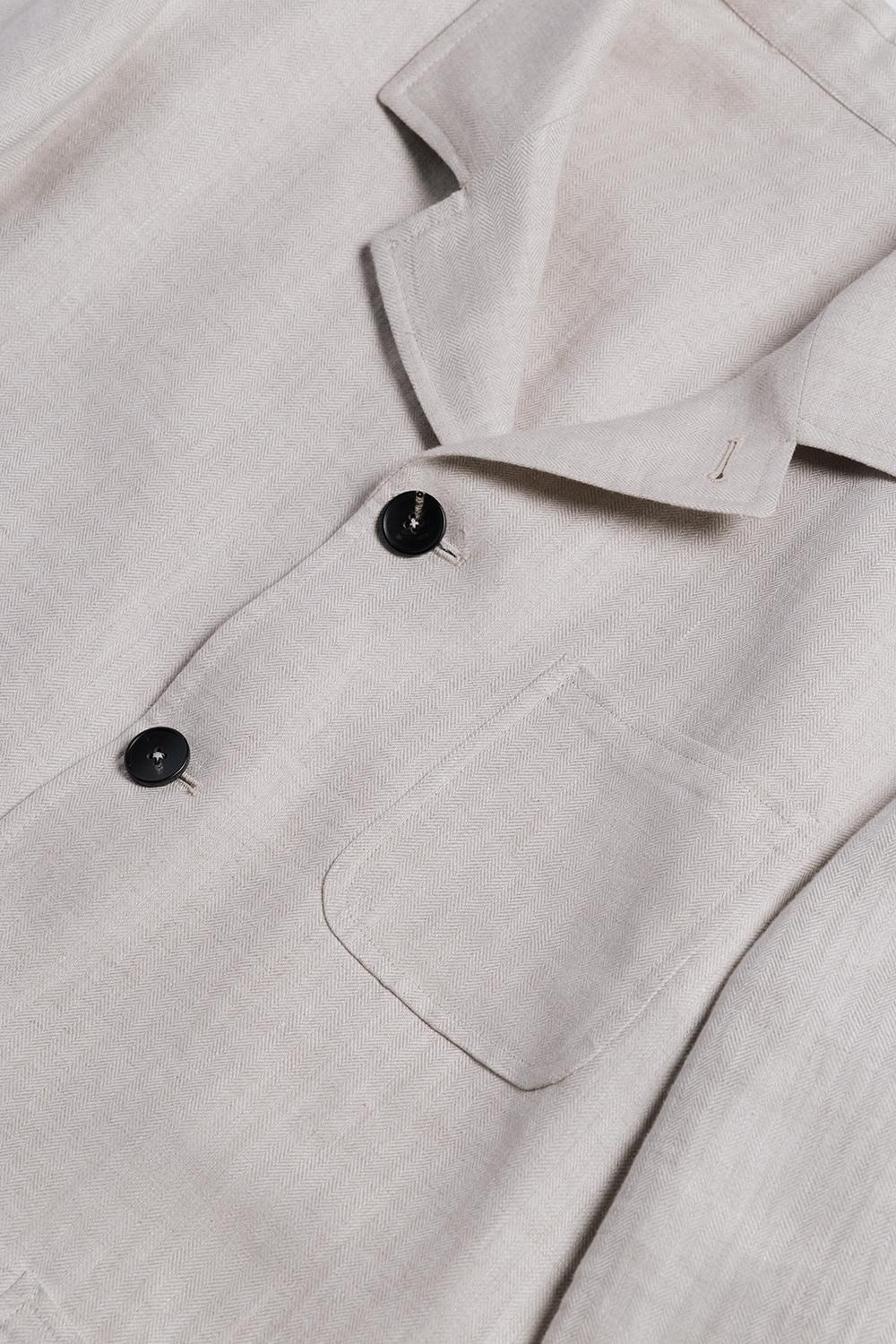 Giacca Painter  resca di lino JKPTLIHRCRS6 1 Raw 