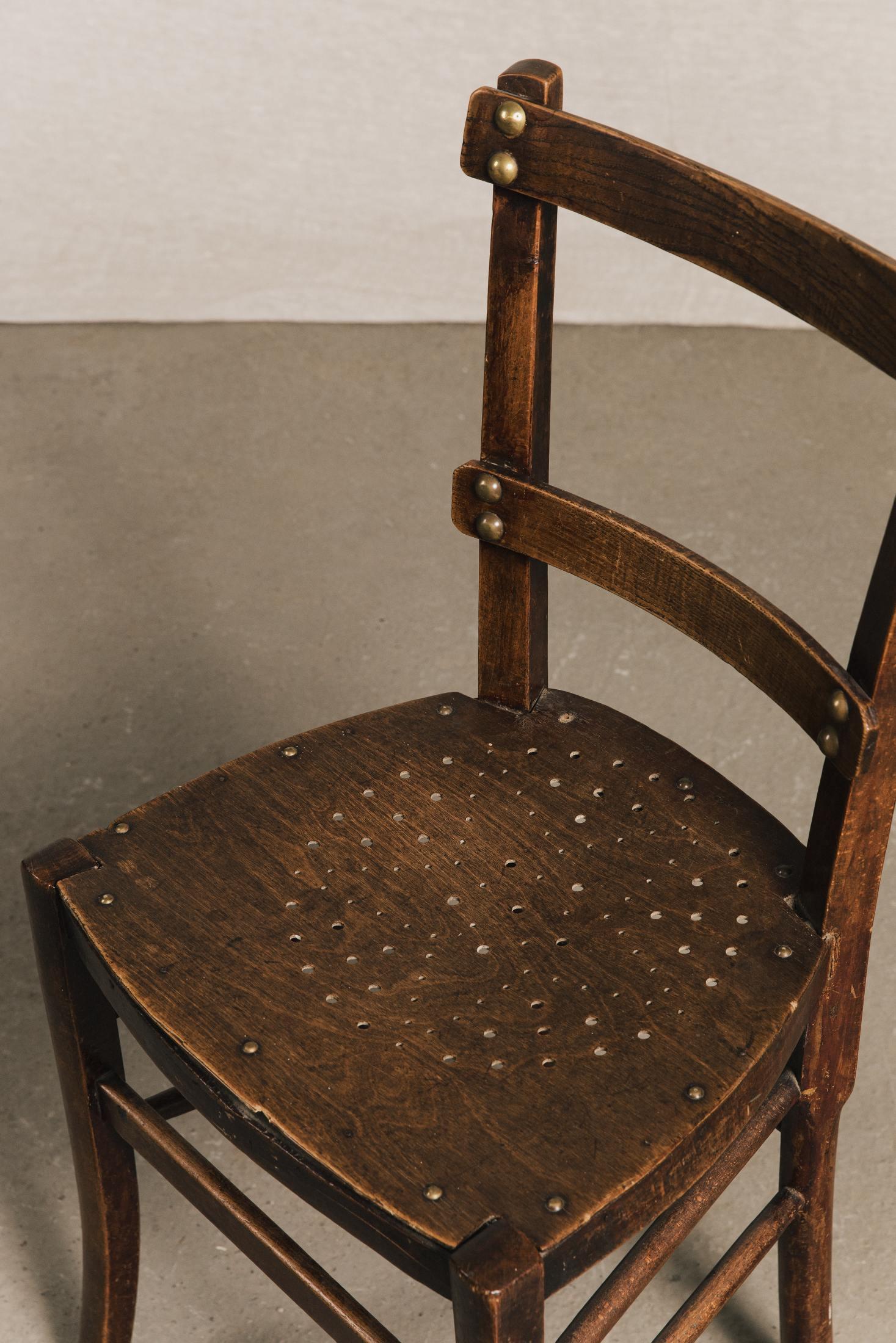 Coppia di sedie rustiche borchiate<BR/> SED0185 1 Raw 