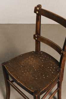 Coppia di sedie rustiche borchiate<BR/> SED0185 1 Raw 