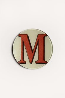 "M" <BR/>ROUND PLATE JDRPRLM 1 John Derian 