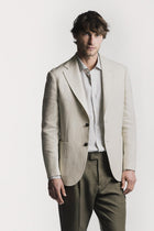 Giacca Windsor  raso di lino JKSBRLCRS6 1 Raw 