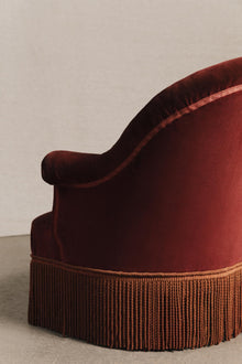 Poltroncina francese in velluto, SED0137 1 Raw 