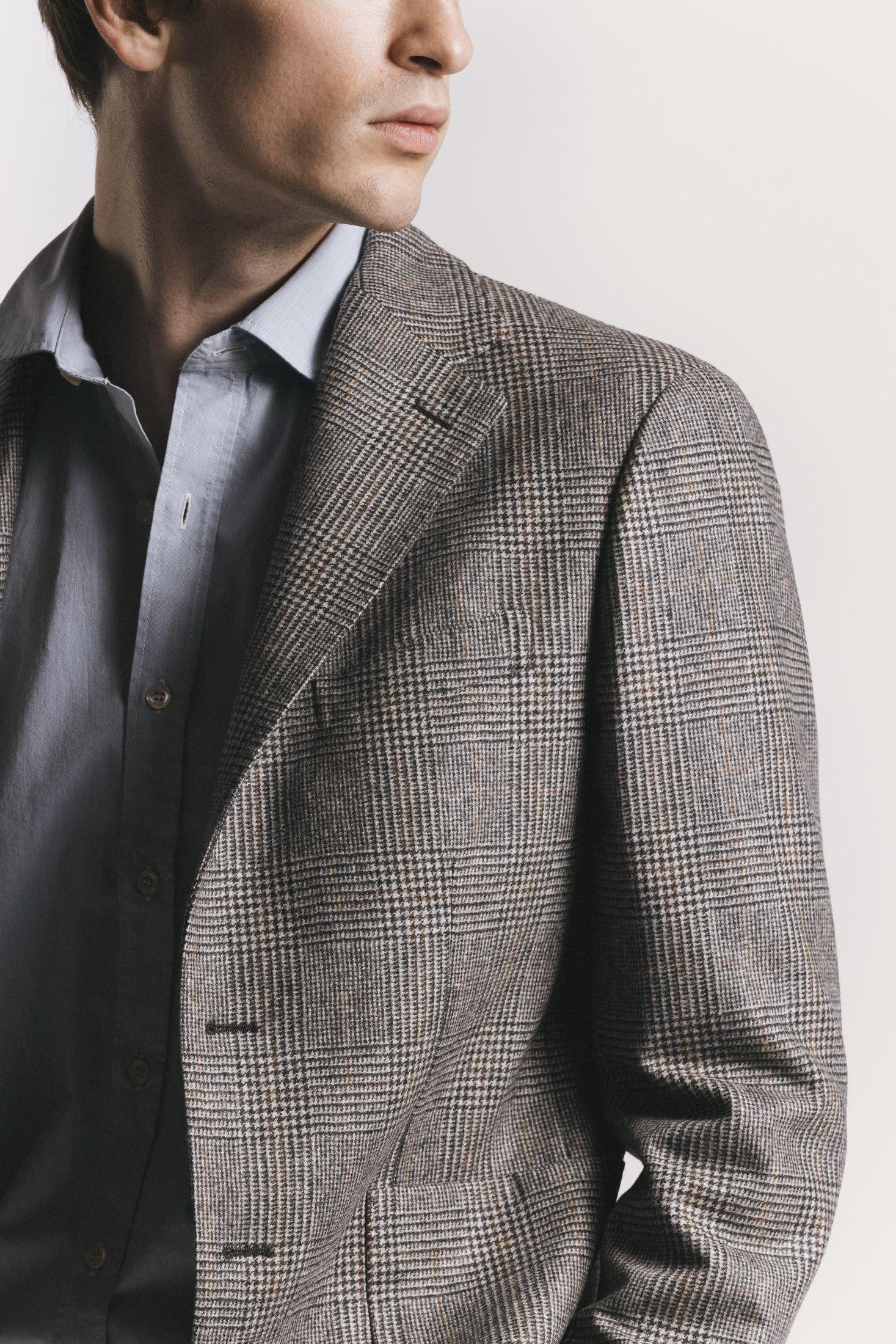 GIACCA WINDSOR <BR/>FLANELLA DI LANA JKSBFLWLF5 810 Raw 