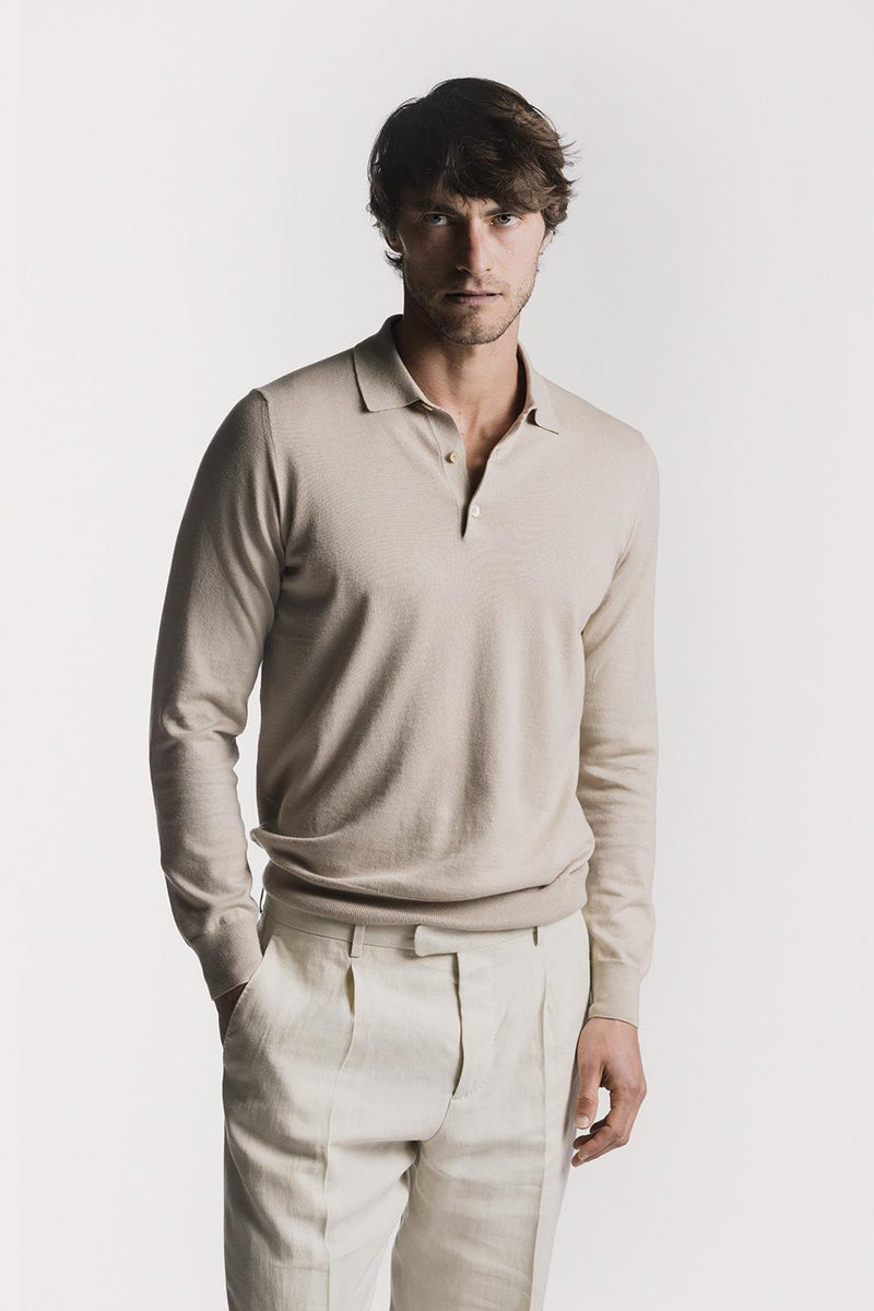 Polo Fitz cotone cashmere KNPLSCWBGS6 447 Raw 