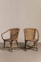 Coppia poltroncine vimini<BR/> SED0149 1 Raw 