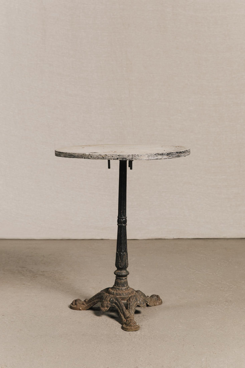 Gheridon da bistrot in ghisa e pietra<BR/> GAR1211 1 Raw 